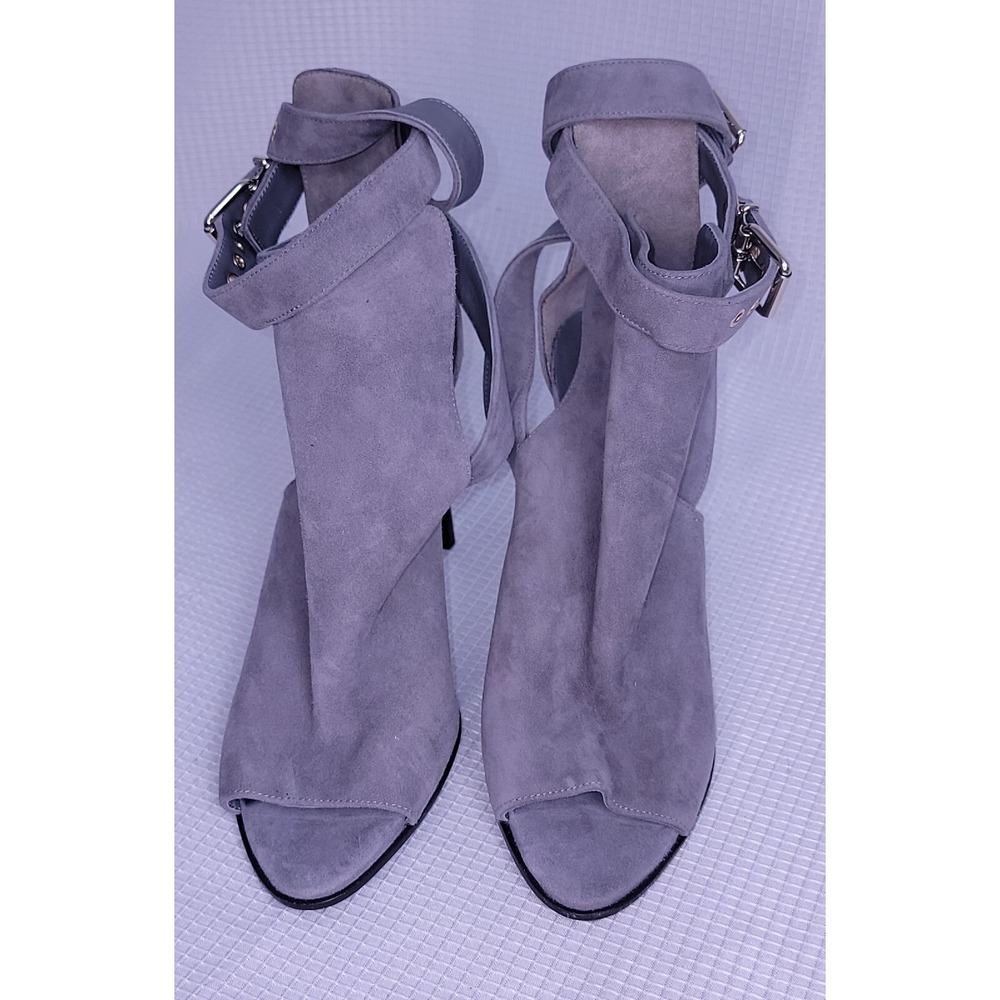 NEW‎ Burberry Open Toe Strappy Gray Heeled Booties US 7.5 / EU 37.5   $995 - Picture 6 of 13